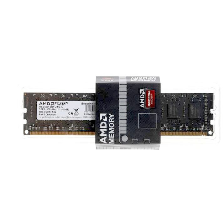 Оперативная память 4Gb DDR-III 1600MHz AMD (R534G1601U1S-U) RTL - фото 2