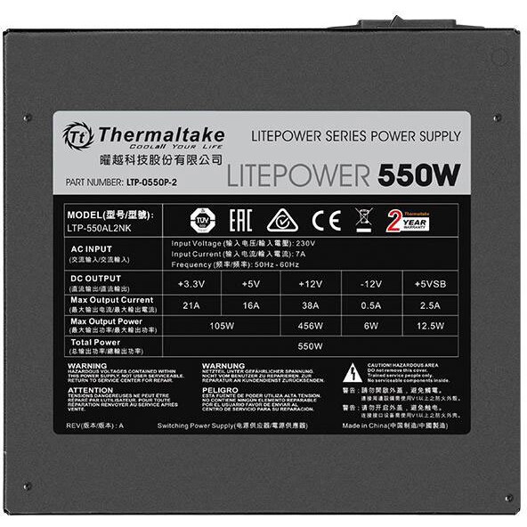 Блок питания 550W Thermaltake LitePower (LTP-0550P-2) - LTP-0550NPCNEU-2 - фото 3