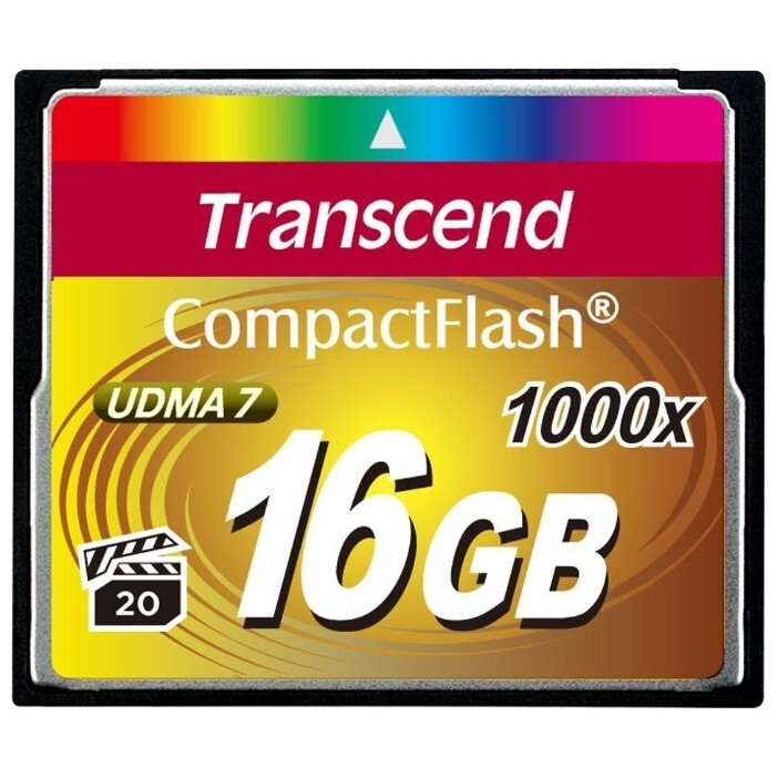Карта памяти 16GB Compact Flash Transcend 1000x (TS16GCF1000)