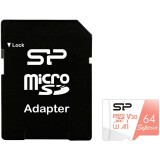 Карта памяти 64Gb MicroSD Silicon Power Superior + SD адаптер (SP064GBSTXDV3V20SP)