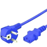 Кабель питания Schuko - C13, 1.8м, Hyperline PWC-IEC13-SHM-1.8-BL