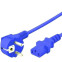 Кабель питания Schuko - C13, 1.8м, Hyperline PWC-IEC13-SHM-1.8-BL