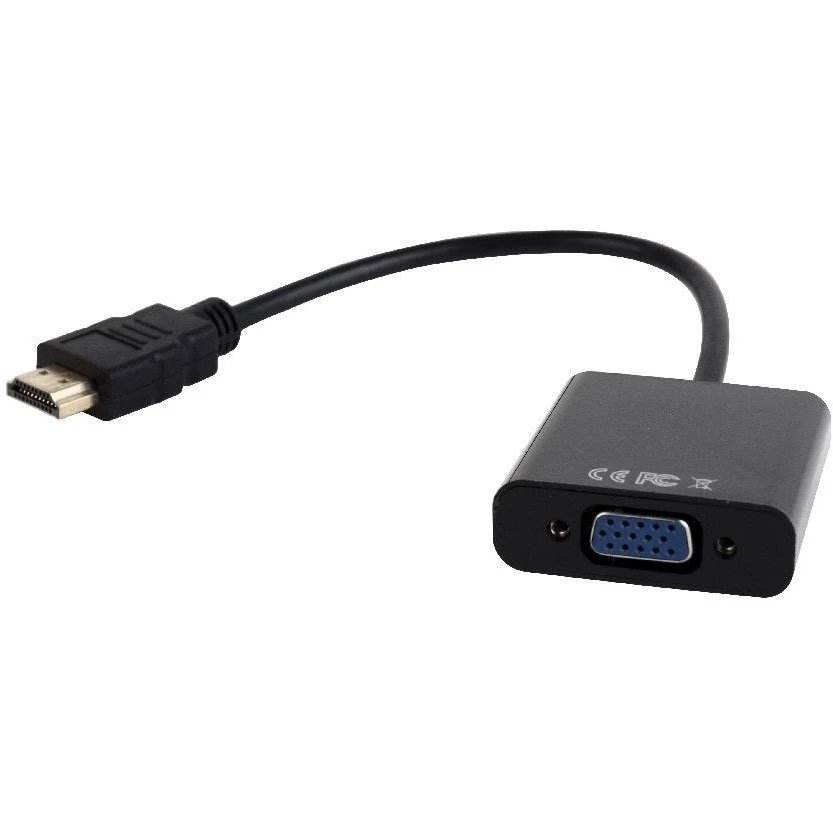 Переходник HDMI (M) - VGA (F), 0.15м, Gembird A-HDMI-VGA-03