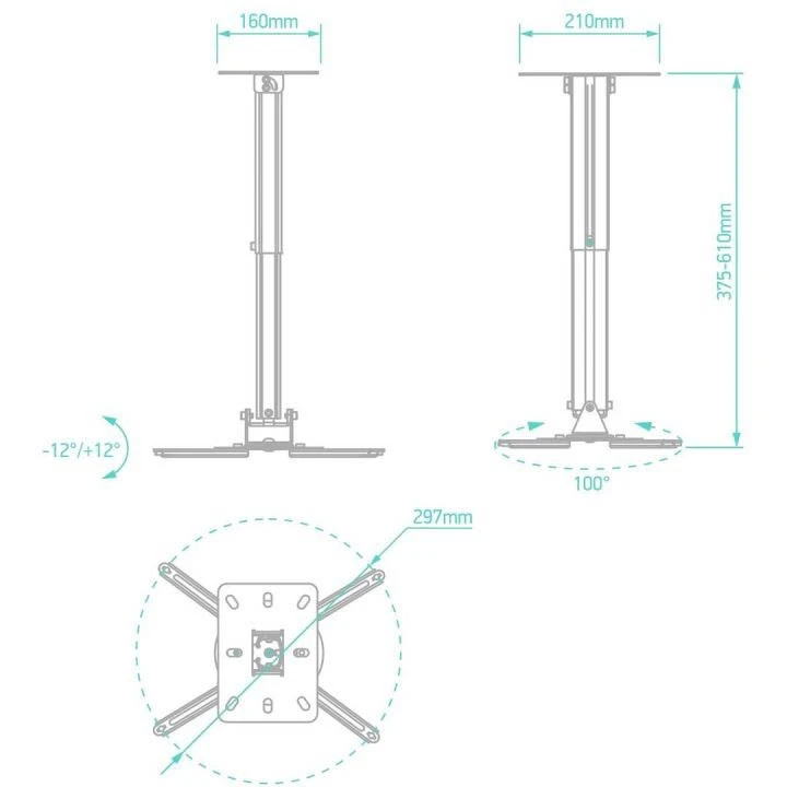Кронштейн Onkron K5A White - K5A-W - фото 2