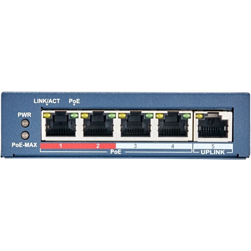 Коммутатор (свитч) Hikvision DS-3E0105P-E(B) - фото 2