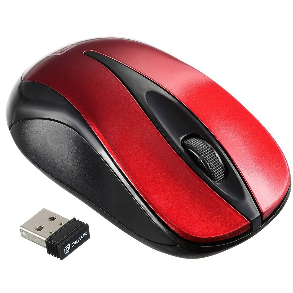 Мышь Oklick 675MW Black/Red - фото 2