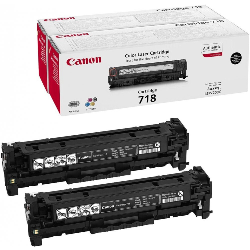 Картридж Canon 718 Black (2 шт.)
