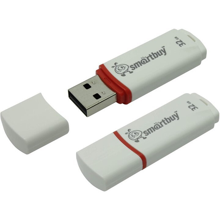 USB Flash накопитель 32Gb SmartBuy Crown White (SB32GBCRW-W)