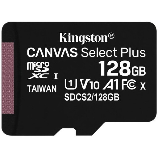 Карта памяти 128GB MicroSD Kingston Canvas Select Plus (SDCS2/128GBSP)