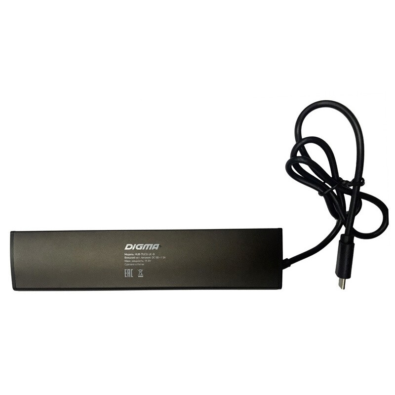 USB-концентратор Digma HUB-7U2.0-UC-B - фото 2