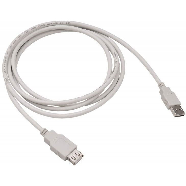Кабель удлинительный USB A (M) - USB A (F), 1.8м, Buro Reversible