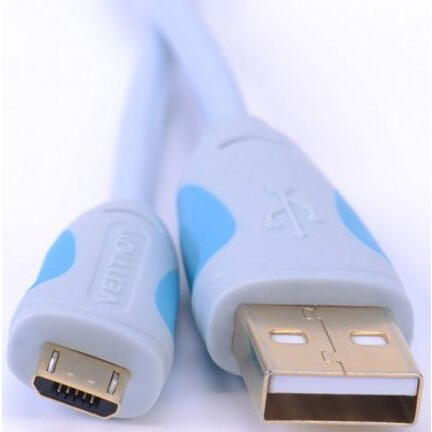 Переходник USB A (M) - microUSB B (M), 0.25м, Vention VAS-A04-S025