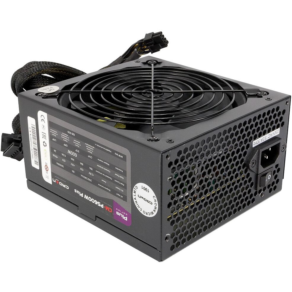 Блок питания 600W Crown CM-PS600W Plus OEM - фото 2