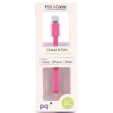 Кабель USB - Lightning, 0.2м, PQI PQI-iCABLE-FLAT20-PK