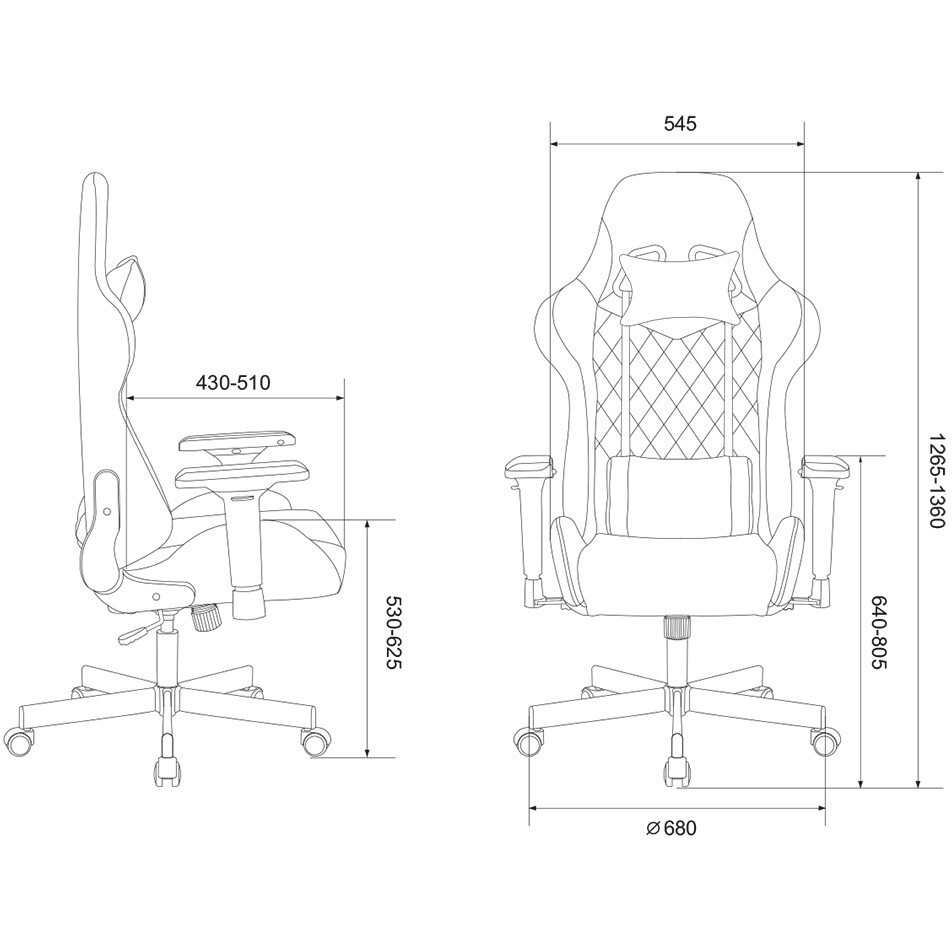 Игровое кресло Бюрократ Viking 7 Knight B Fabric Black - VIKING 7 KNIGHT B - фото 16