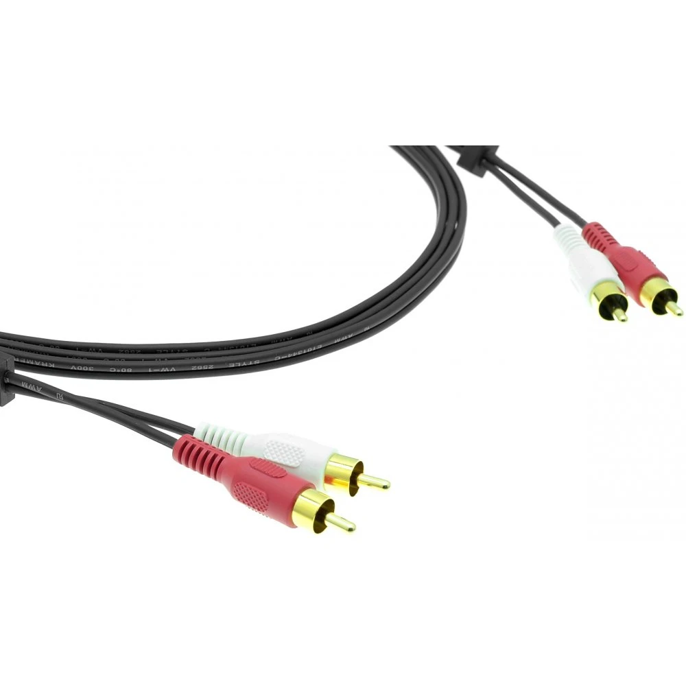 Кабель 2x RCA (M) - 2x RCA (M), 1.8м, Kramer C-2RAM/2RAM-6