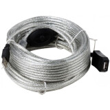 Кабель удлинительный USB A (M) - USB A (F), 20м, AOpen/iOpen ACU823-20M
