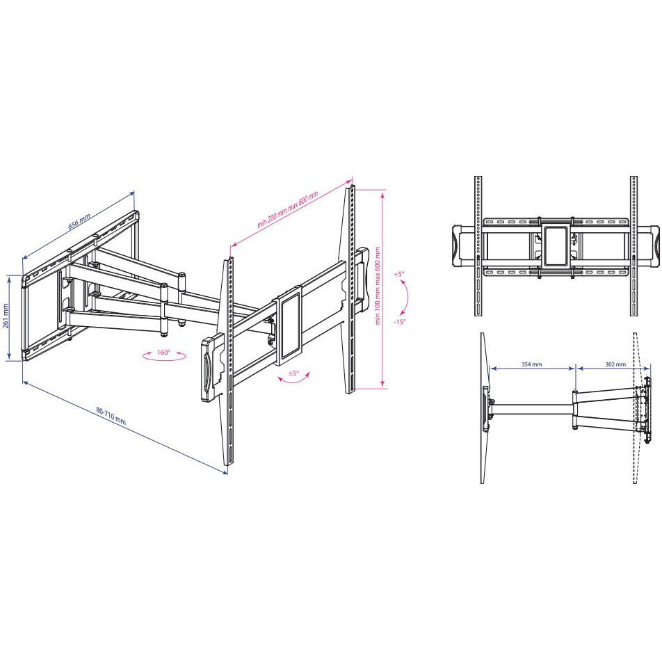 Кронштейн Kromax ATLANTIS-75 Black - фото 2