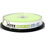 Диск DVD-RW Mirex 4.7Gb 4x Cake Box (10 шт.) (202578)