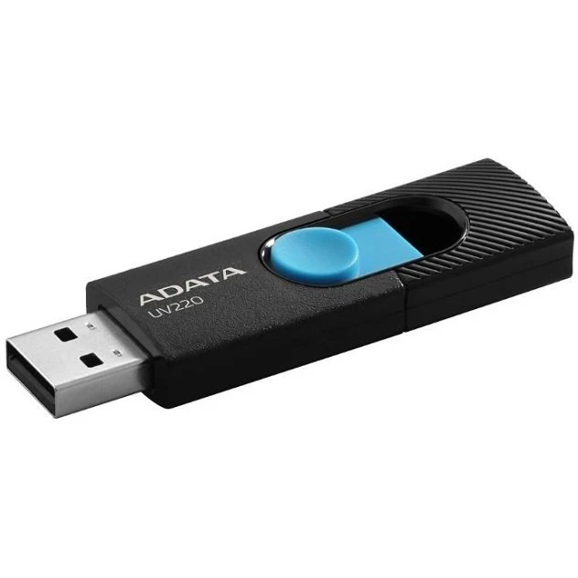 USB Flash накопитель 32Gb ADATA UV220 Black/Blue - AUV220-32G-RBKBL - фото 2