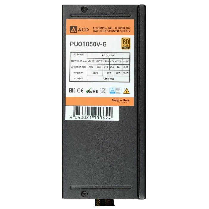 Блок питания 1050W ACD PUO1050V-G - фото 2