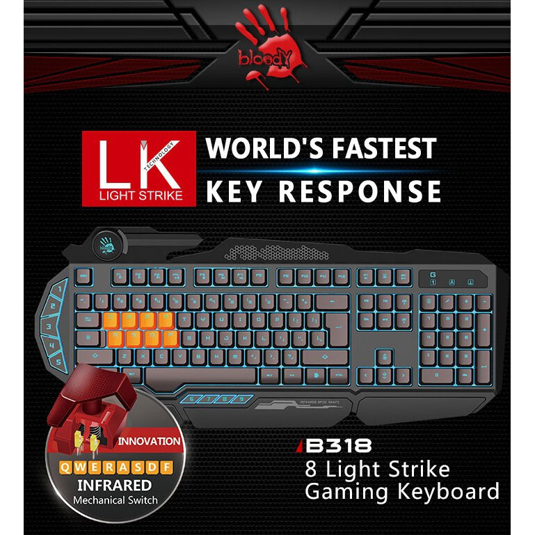 Клавиатура Bloody B318 Black - фото 4