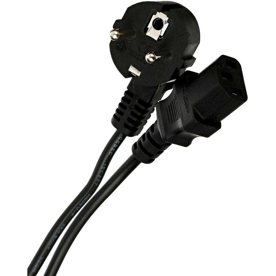 Кабель питания Schuko - C13, 1.8м, VCOM CE021-CU0.5-1.8M - фото 2