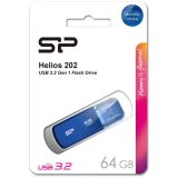 USB Flash накопитель 64Gb Silicon Power Helios 202 Blue (SP064GBUF3202V1B)