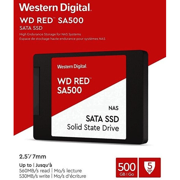 Накопитель SSD 500Gb WD Red SA500 (WDS500G1R0A) - фото 3
