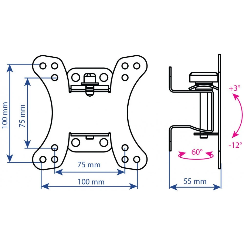 Кронштейн Kromax GALACTIC-10 Black - фото 2