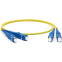 Патч-корд Hyperline FC-D2-9-SC/UR-SC/UR-H-1M-LSZH-YL, 1м