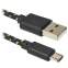 Кабель USB A (M) - microUSB B (M), 1м, Defender USB08-03T - 87474