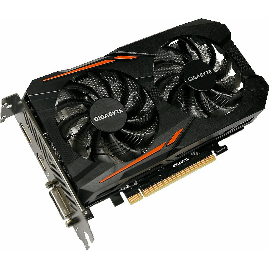 Видеокарта NVIDIA GeForce GTX 1050 Gigabyte WindForce 2X 2Gb (GV-N1050OC-2GD)
