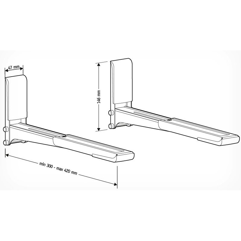 Кронштейн для микроволновой печи Holder MWS-2003 White - фото 2