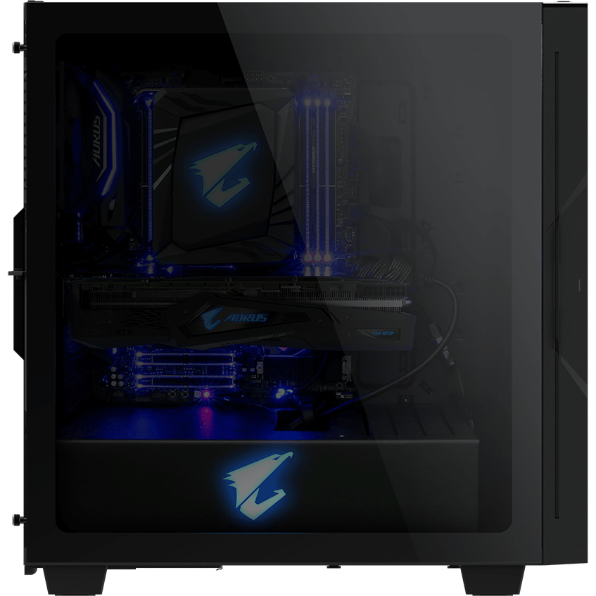 Корпус Gigabyte AORUS C300 Glass Black - GB-AC300G - фото 8