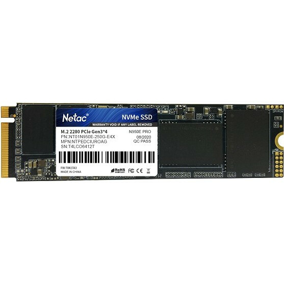 Накопитель SSD 250Gb Netac N950E Pro (NT01N950E-250G-E4X)