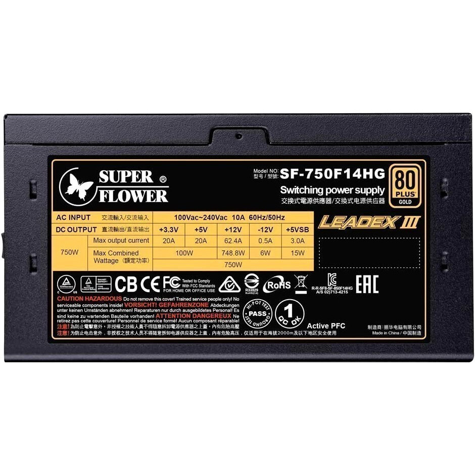 Блок питания 750W Super Flower Leadex Gold III (SF-750F14HG) - фото 4