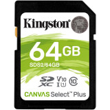 Карта памяти 64Gb SD Kingston Canvas Select Plus  (SDS2/64GB)