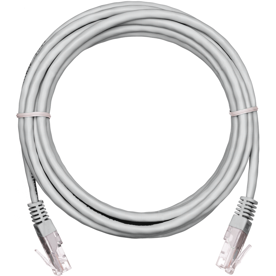 Патч-корд NETLAN EC-PC4UD55B-BC-PVC-020-GY-10, 2м, 10 шт.