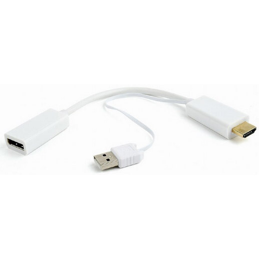 Переходник DisplayPort (F) - HDMI (M) + USB, Gembird DSC-HDMI-DP-W