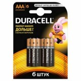 Батарейка Duracell Basic (AAA, Alkaline, 6 шт) (LR03-6BL)
