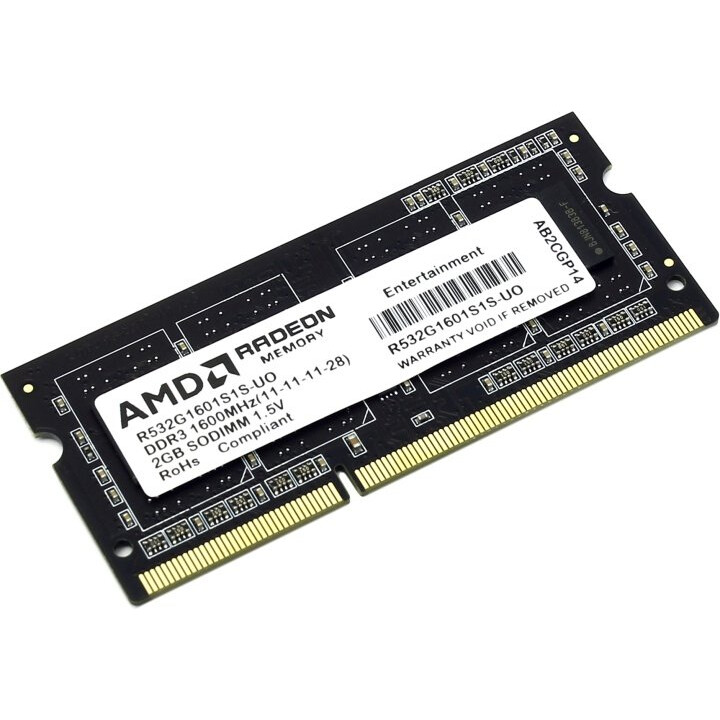 Оперативная память 2GB DDR-III 1600MHz AMD SO-DIMM (R532G1601S1S-UO) OEM
