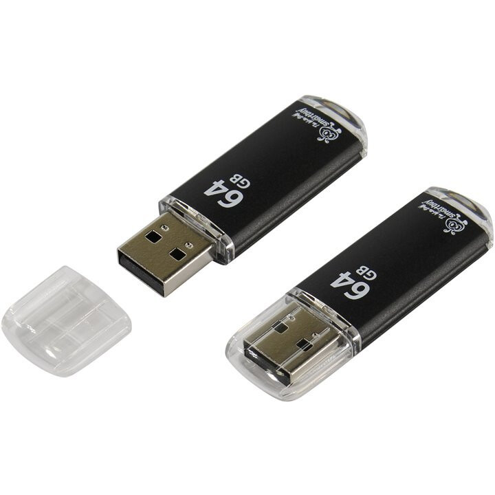 USB Flash накопитель 64GB SmartBuy V-Cut Black (SB64GBVC-K)
