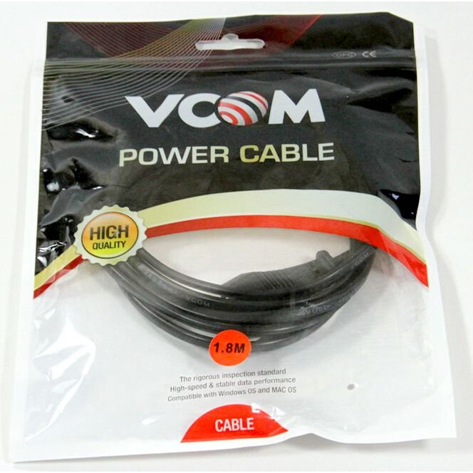 Кабель питания CEE 7/16 - C7, 1.8м, VCOM CE023-CU0.5-1.8M - фото 3