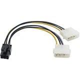 Переходник 2x Molex - PCI-E 6-pin, 0.15м, ExeGate EX138937RUS