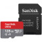 Карта памяти 128Gb MicroSD SanDisk Ultra + SD адаптер (SDSQUAR-128G-GN6MA)