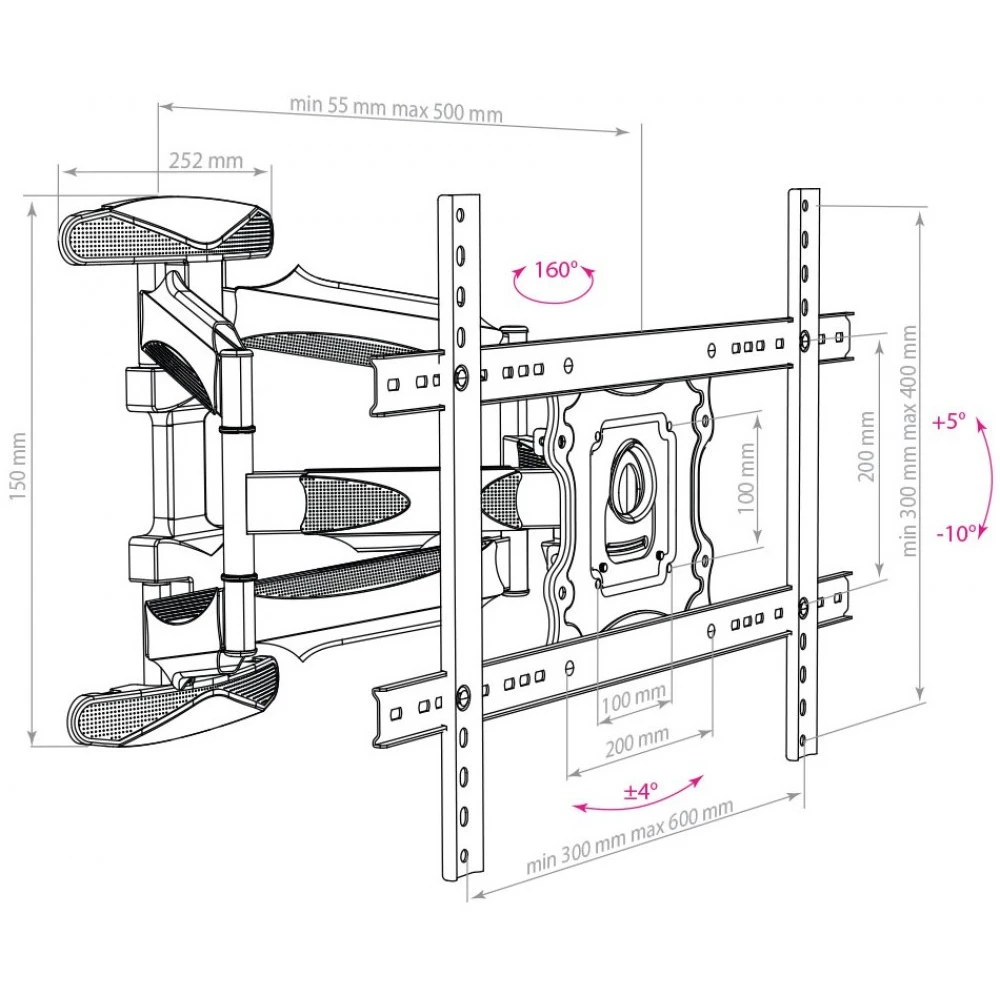 Кронштейн ARM MEDIA COBRA-60 Black - фото 2