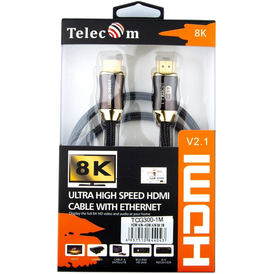 Кабель HDMI - HDMI, 1м, Telecom TCG300-1M - фото 3