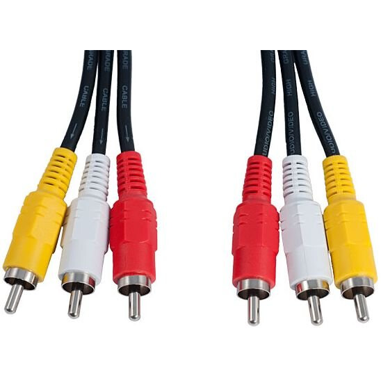 Кабель 3x RCA (M) - 3x RCA (M), 2м, Perfeo R3101