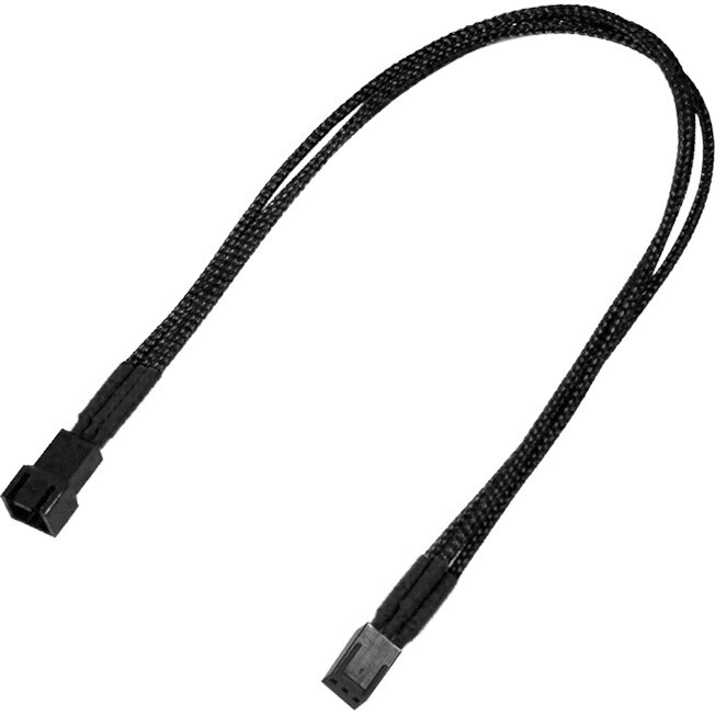 Кабель удлинительный 3-pin - 3-pin, 0.3м, Nanoxia NX3PV3E Black